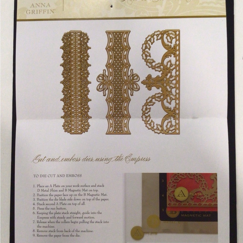 Anna Griffin Christmas FANCY HOLIDAY BORDER Dies AG1153 Set of 3 Retired - Picture 6 of 6
